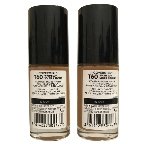 COVERGIRL Lot 2 TruBlend Matte Made Foundation T60 Warm Sun 1oz Each New - Picture 4 of 12